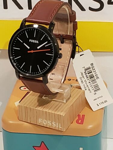 NEW AUTHENTIC FOSSIL BQ2310IE Luther Three Hand Brown