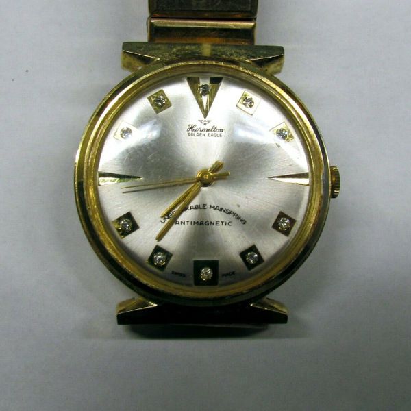 VINTAGE HORMELTON GOLDEN EAGLE DIAMOND DIAL SWISS WATCH | WatchCharts ...