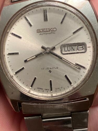 Vintage Seiko 6309 8089 Men 17J Steel Self Winding Automatic Watch