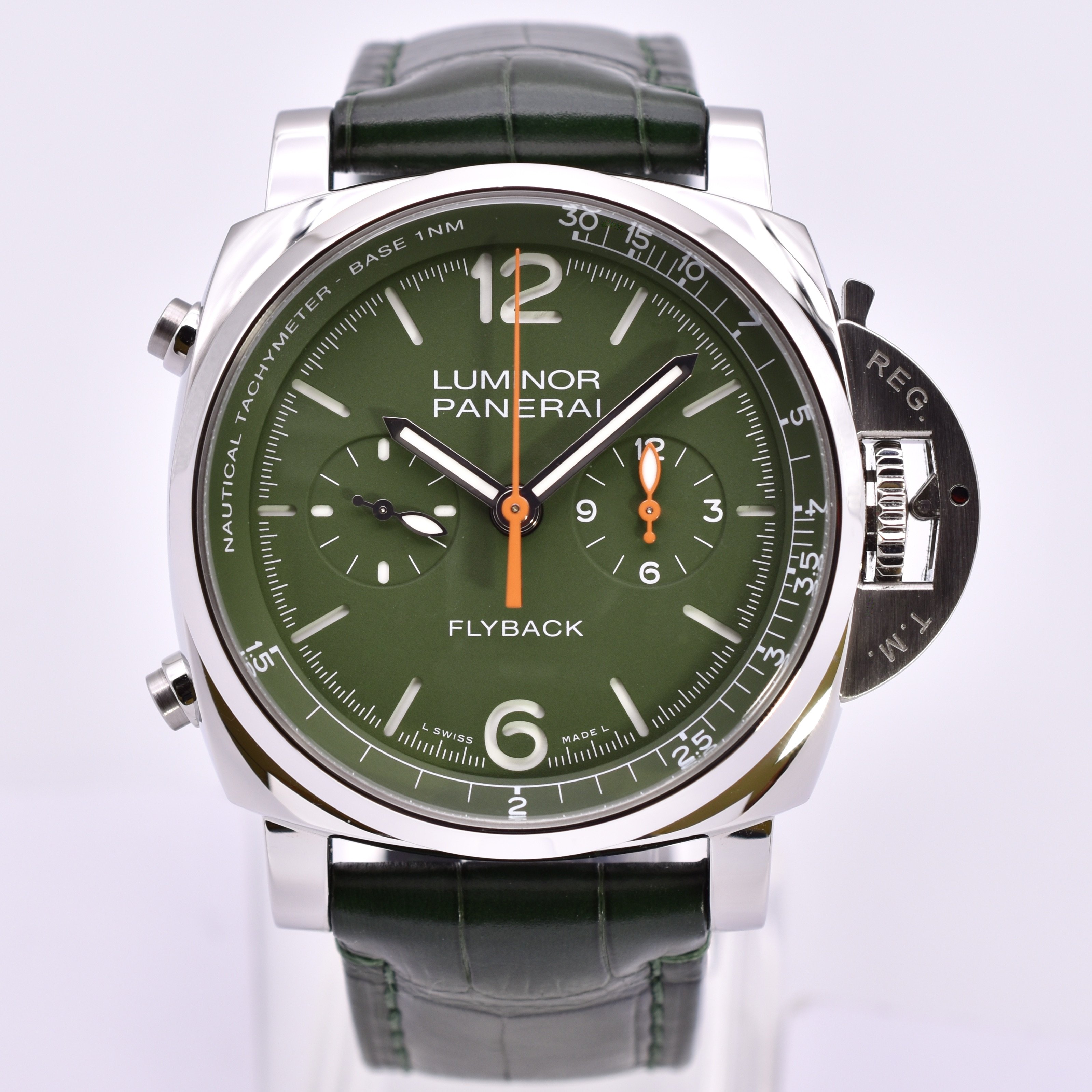 14 450 GBP Panerai Chrono Flyback 1950 Verde Militare PAM01296