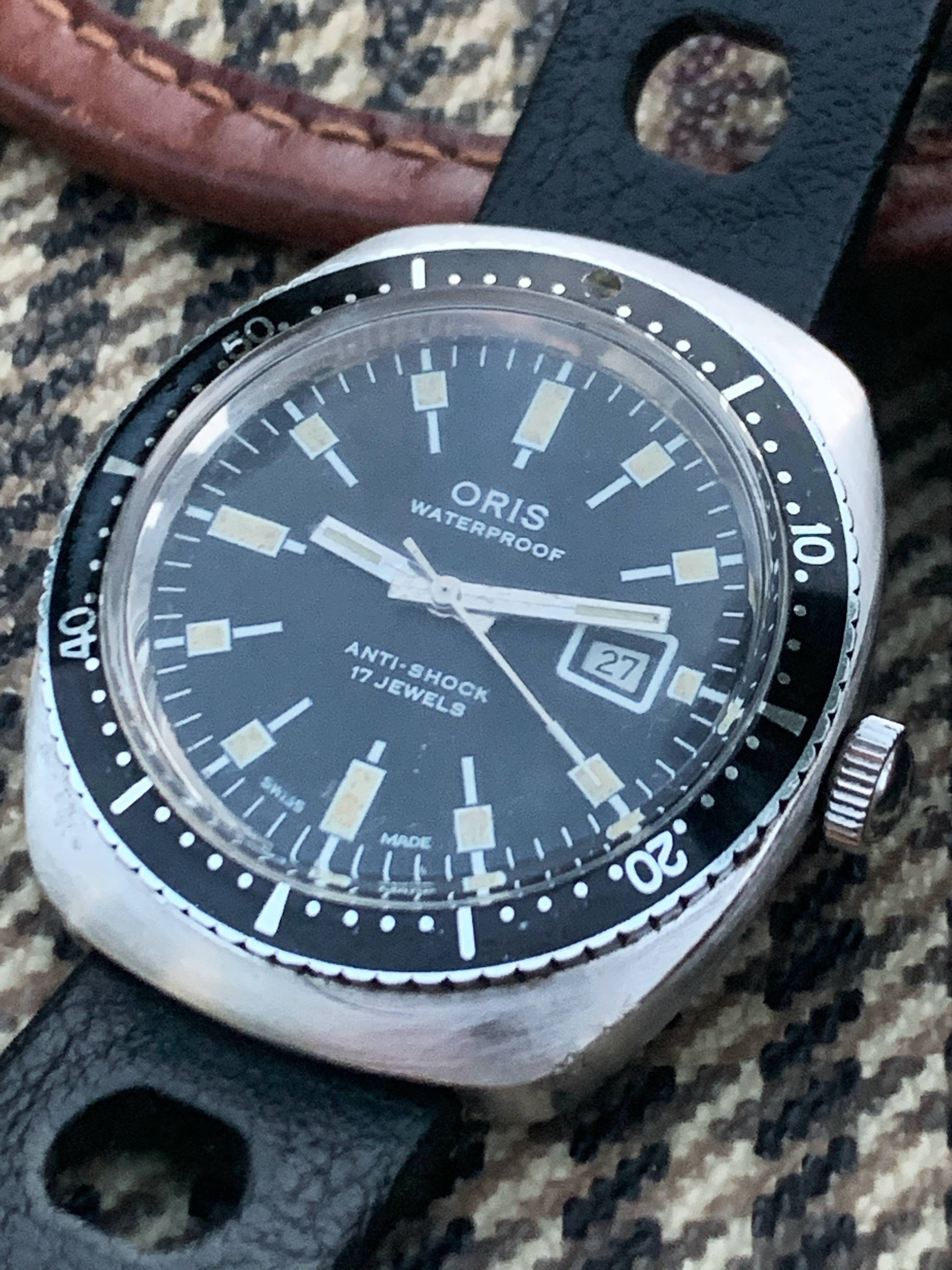 WTS Vintage 1960 s Oris Manual Wind 10 ATM Dive Watch w Tropic