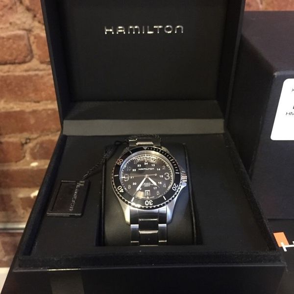 For Sale HAMILTON Khaki King Scuba Black Dial GMT Automatic Men's Watch ...