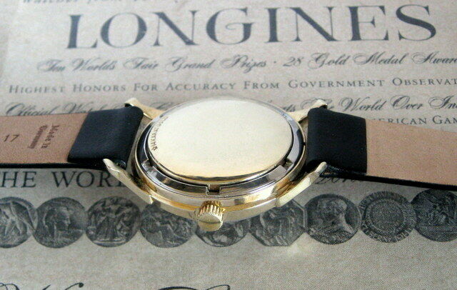 Mens Original 1955 Longines Automatic 14K SOLID GOLD 19AS Caliber