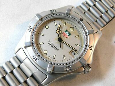 GOOD TAG HEUER 962.206F 2 MEN S DATE SILVER VINTAGE WATCH SWISS