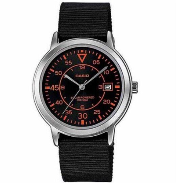 Casio Unisex Adults MTP-S100 solar powered Easy-To-Read Black Analogue ...