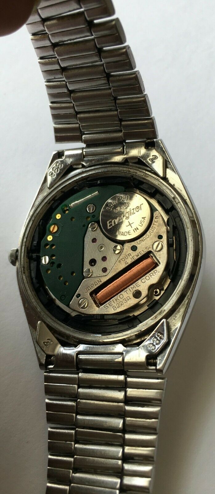 Vintage Seiko Quartz Watch 8223 8019 Japan 4 Jewels 8223A Water