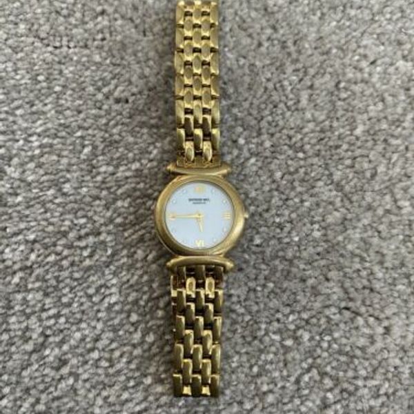 Raymond Weil Geneve 18K Gold Electroplated Ladies Watch 5866 Gold