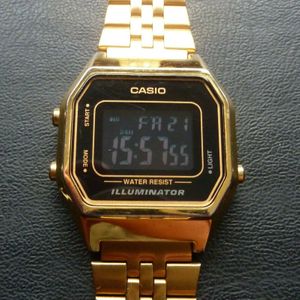 Casio Vintage Ladies Watch 3284 La680we Gold Black Face | WatchCharts