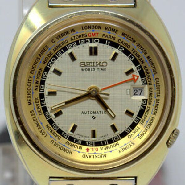 Rare Gold Filled Seiko World Time 6117-6409 Automatic Original Bracelet  Japan F | WatchCharts