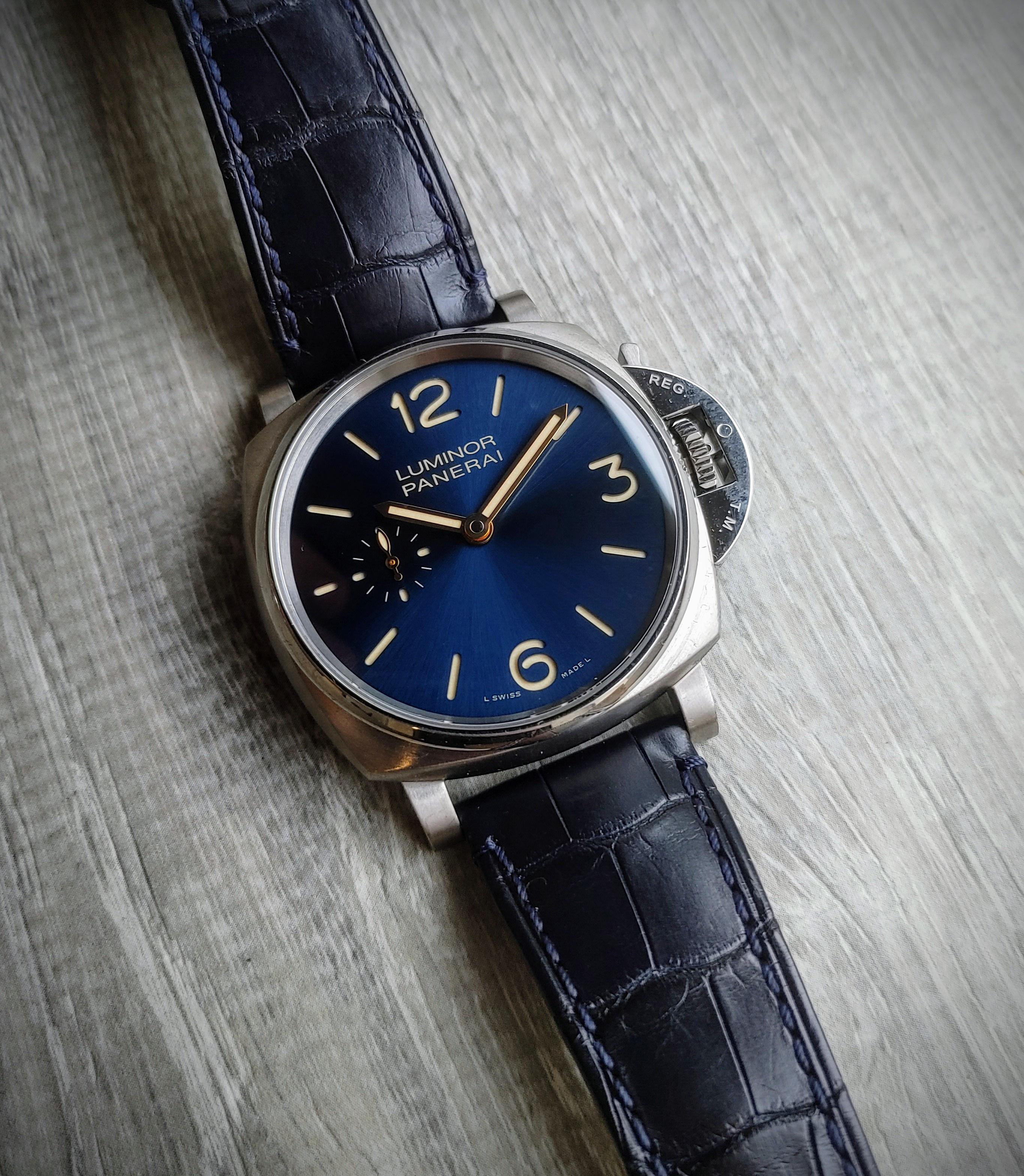 WTS Panerai Luminor Due 3 Days Titanium 42mm Blue Dial PAM728 WatchCharts Marketplace