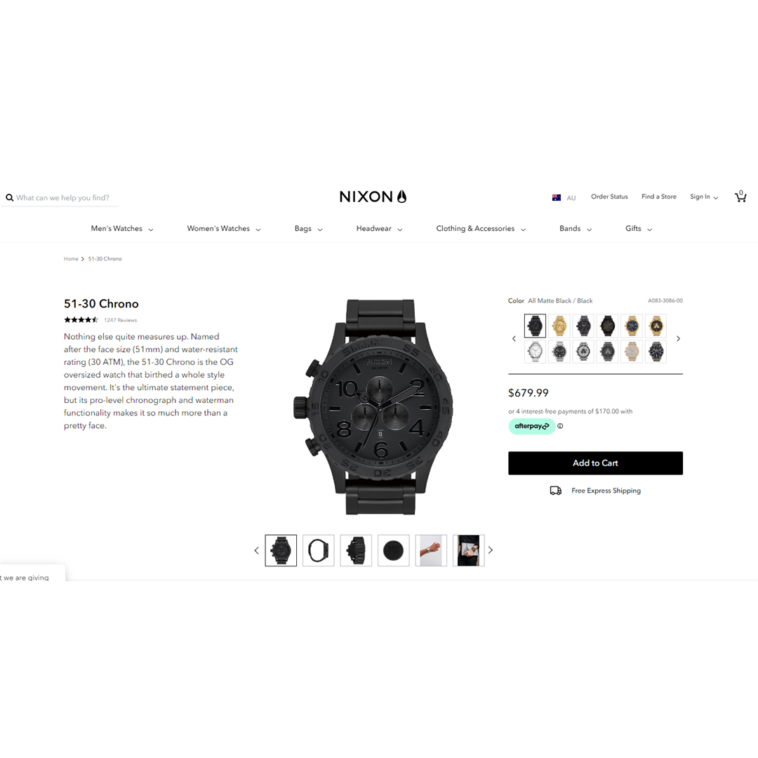 Afterpay on sale nixon watches