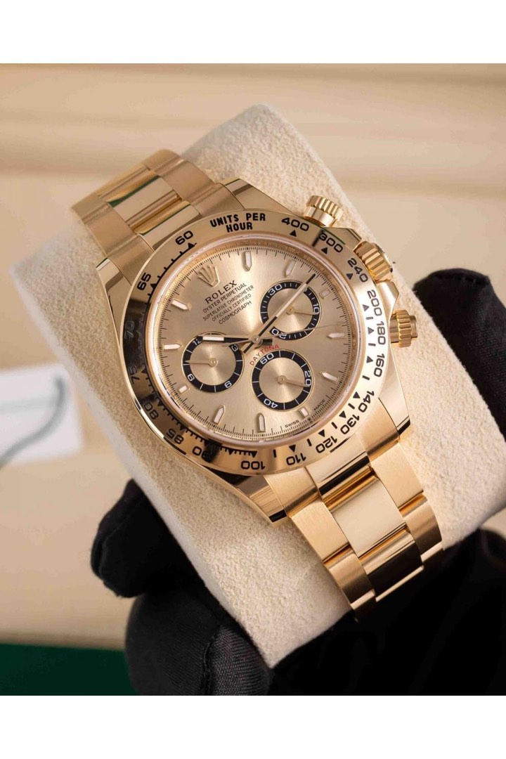 DEC2023 Rolex Daytona 126508 Full Yellow Gold Golden Dial