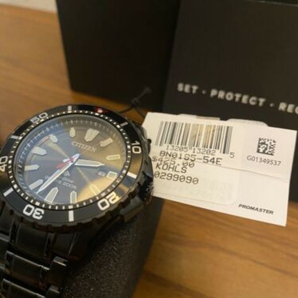 Citizen Promaster Diver Eco Drive Black Dial Stainless Mens Watch Bn0195 54e Watchcharts 2832