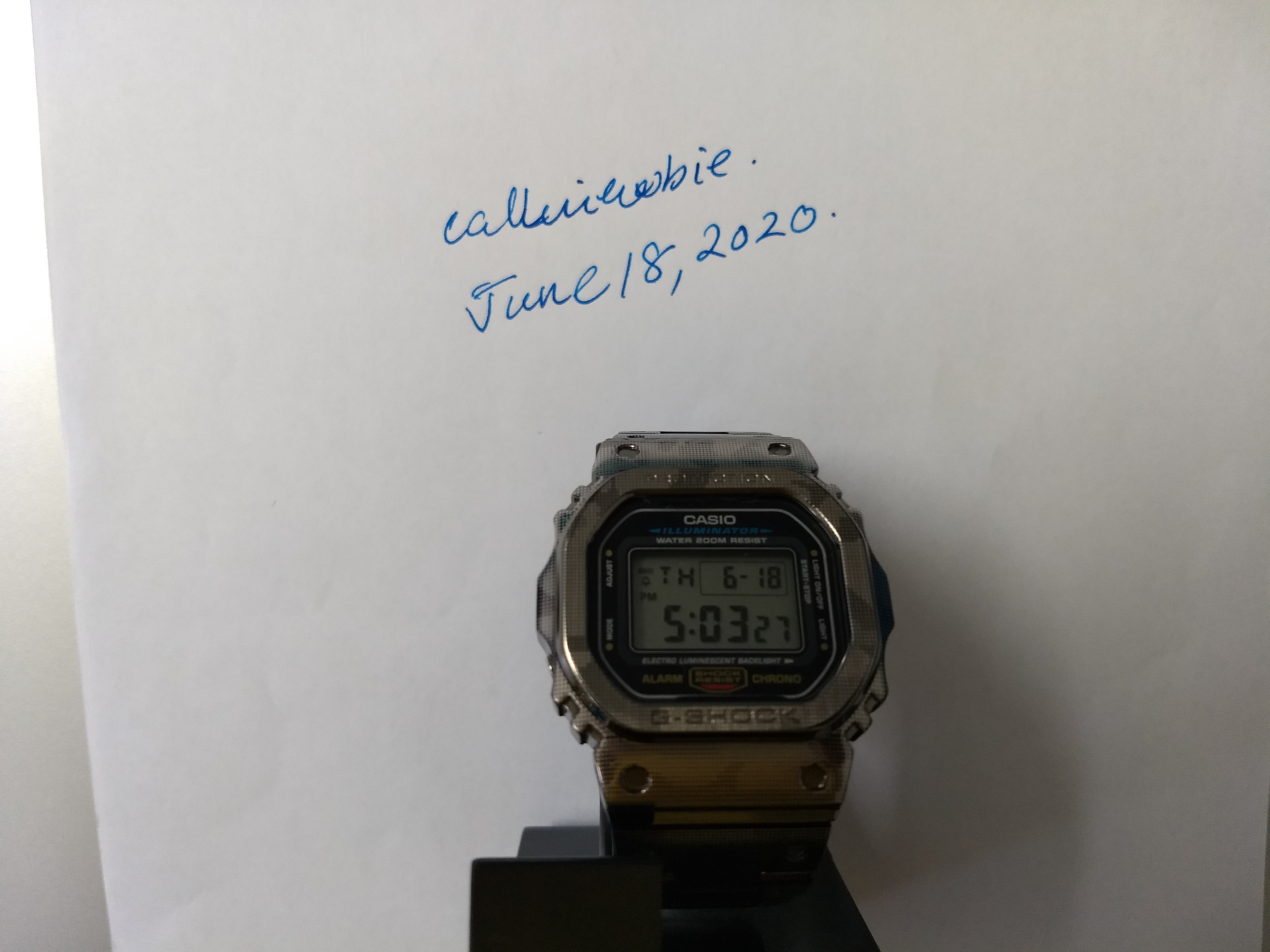 [wts] Custom Casio G Shock Stainless Steel Square Mods Gshock Dw5600e 1v Steel Camouflage