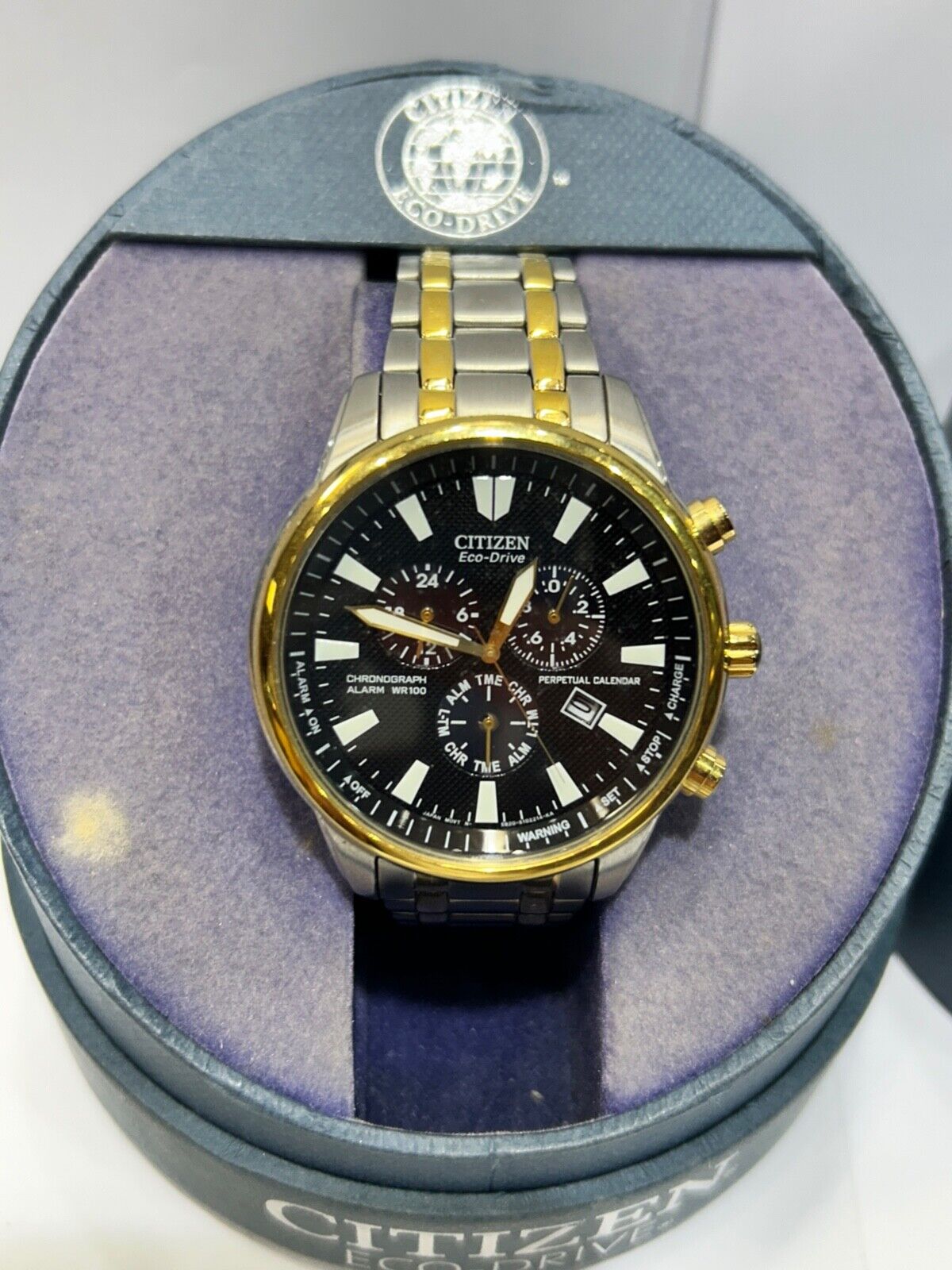 時計 peronanana7 Citizen Chandler Chronograph Eco-Drive Black Dial Men's