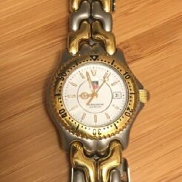 TAG Heuer SEL White Dial Two-Tone 18k Gold Plated 28mm Ladies WG1322-2
