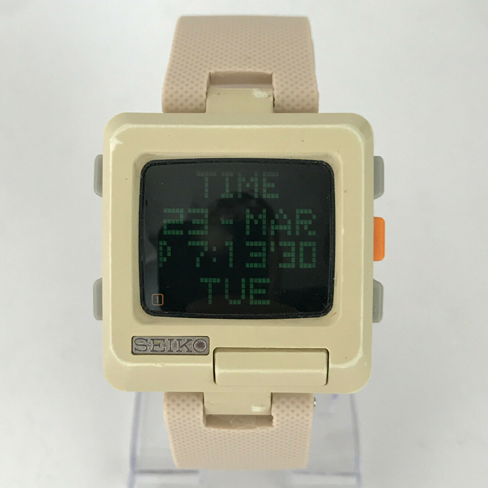 Vintage SEIKO TIMETRON Watch digital square dot matrix Japan