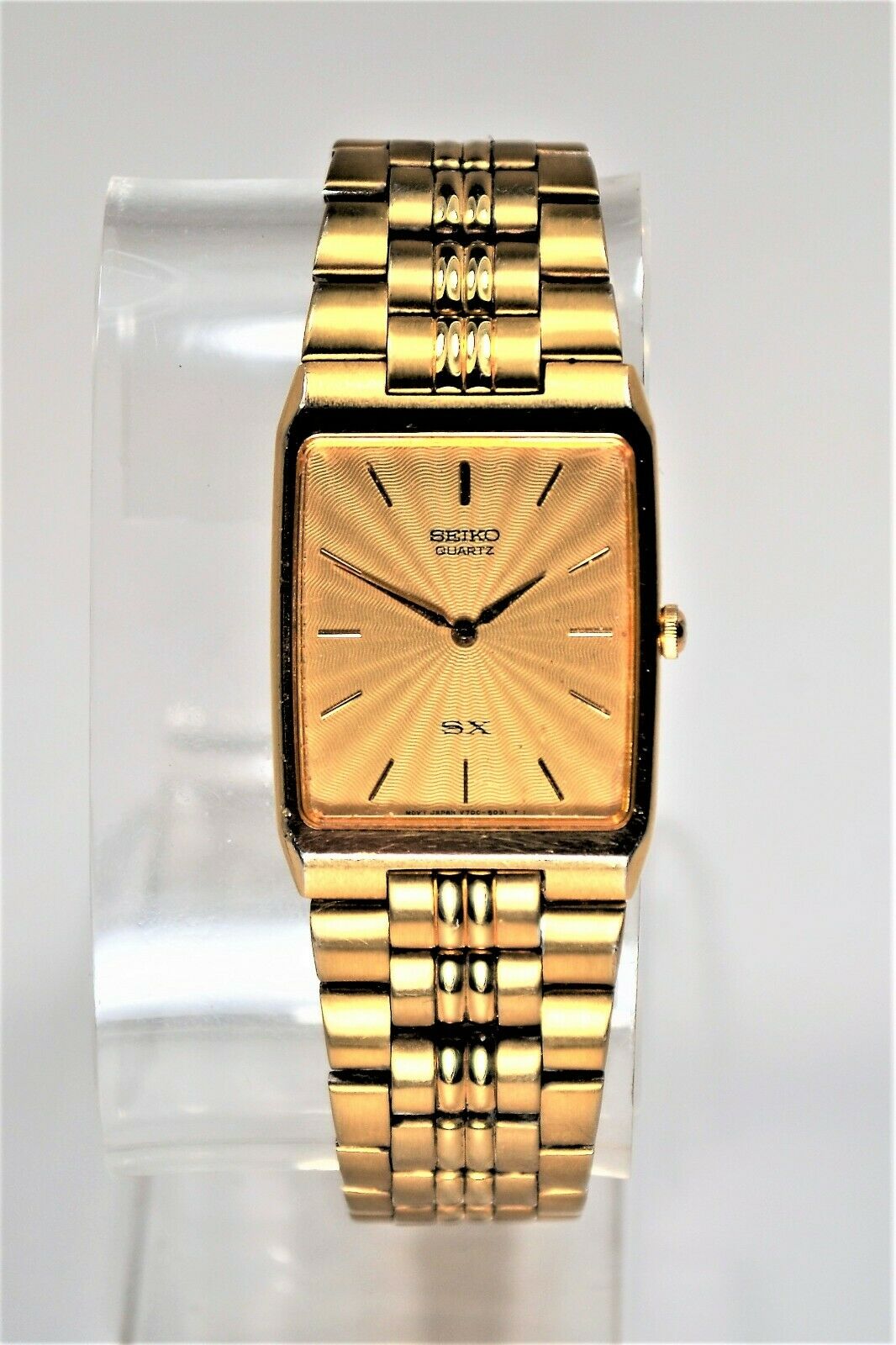 Estate Men s Seiko SX V700 5031 Gold Tone Quartz Wristwatch