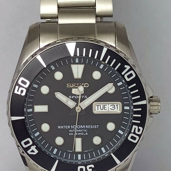 Rare Seiko 5 Sports 7S36 Automatic D/D 23 Jewels Japan Made Watch ...