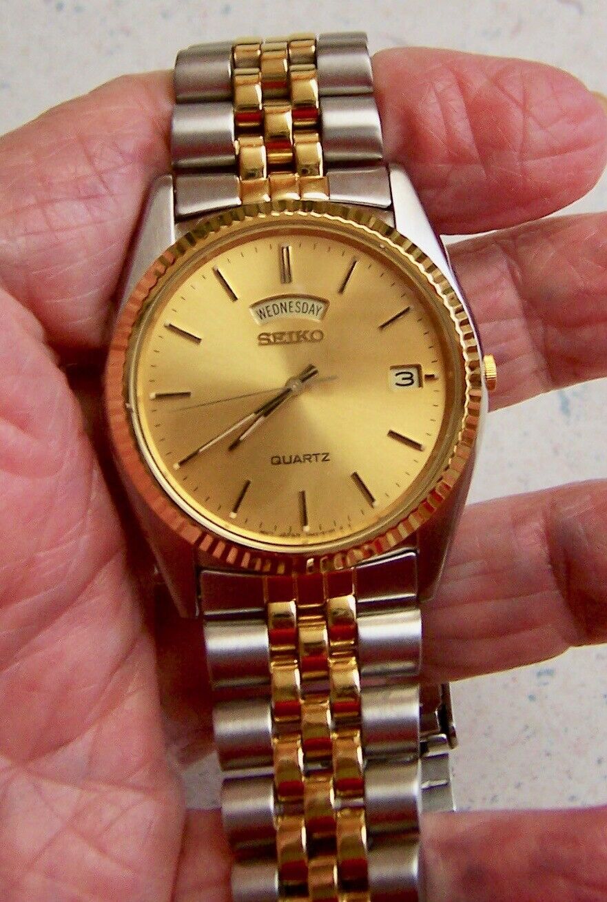 Vintage SEIKO WATCH 7N43-8111 - never worn - gold face - mechanical |  WatchCharts