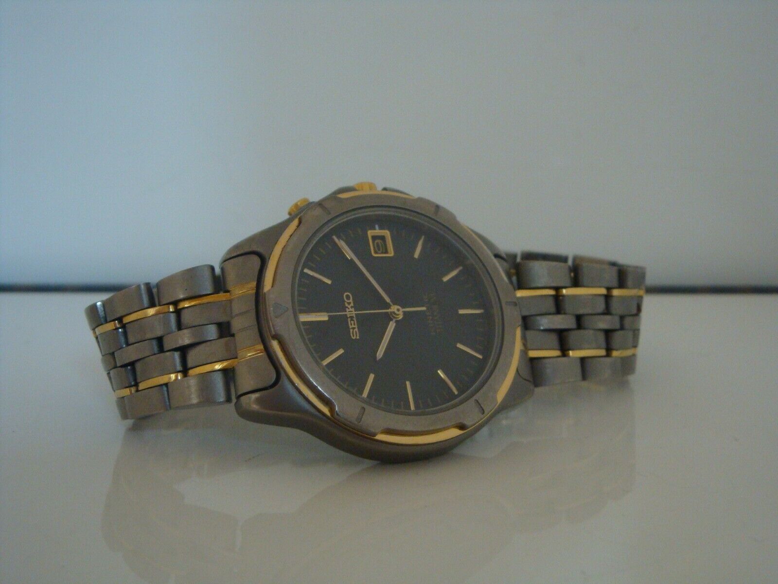 Seiko Kinetic Titanium. Gents watch, 5M42-0A20. Second generation. |  WatchCharts