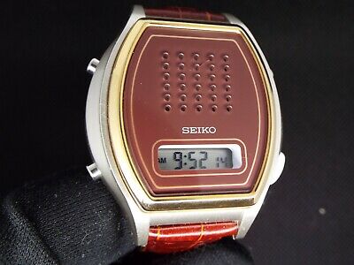 Rare SEIKO NON Vintage Digital Watch TALKING AUDIO WATCH A862-00A0