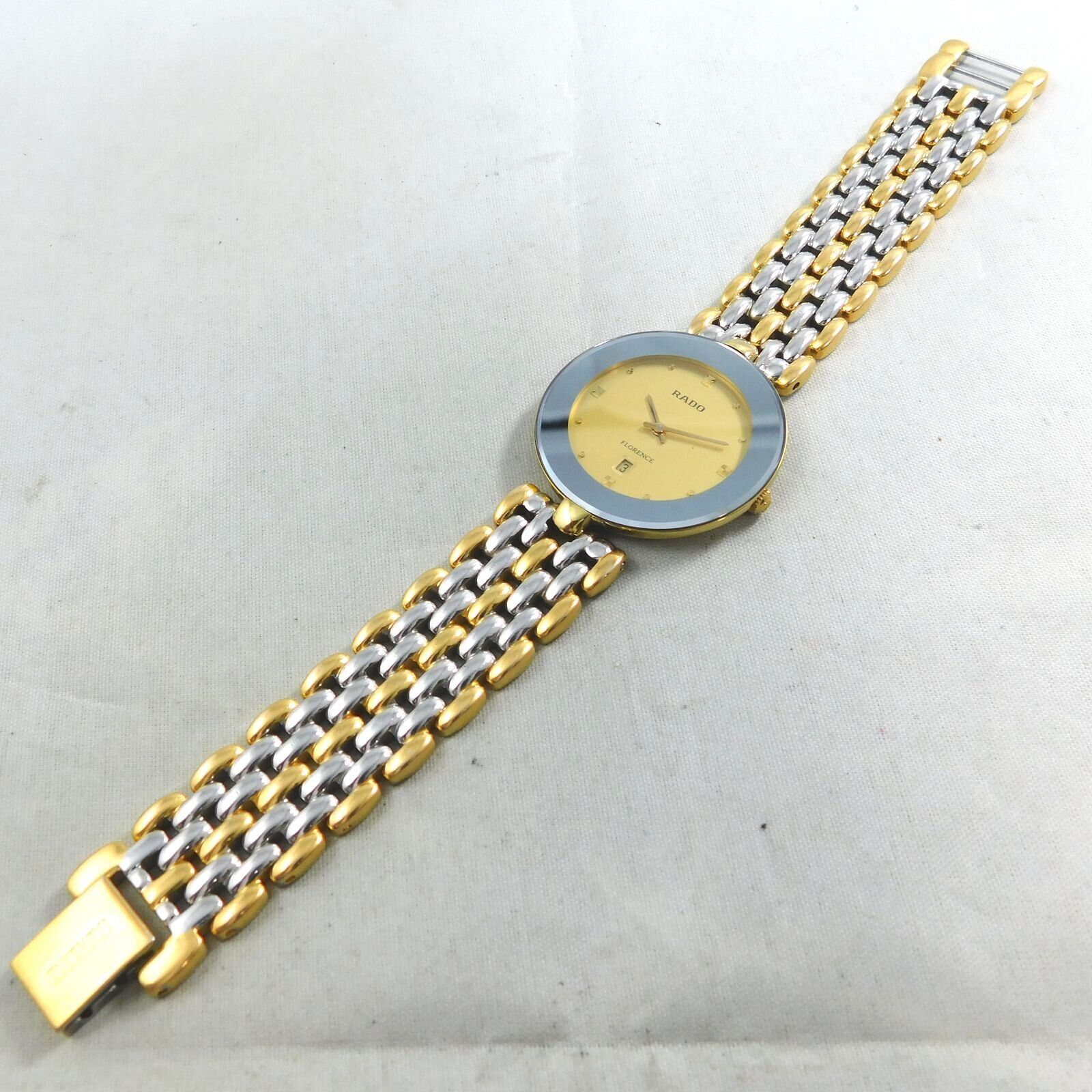 RADO FLORENCE 160.3677.2 DATE GOLD MEN'S VINTAGE WATCH SWISS MADE
