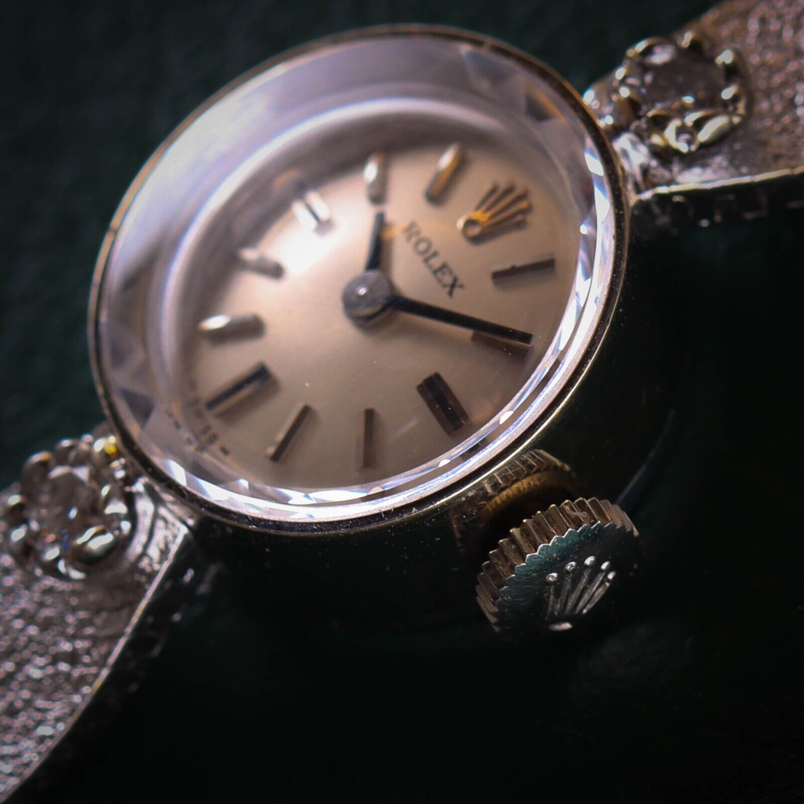 1980 ROLEX REF. 3523 LADIES DIAMOND 14K SOLID WHITE GOLD CAL 
