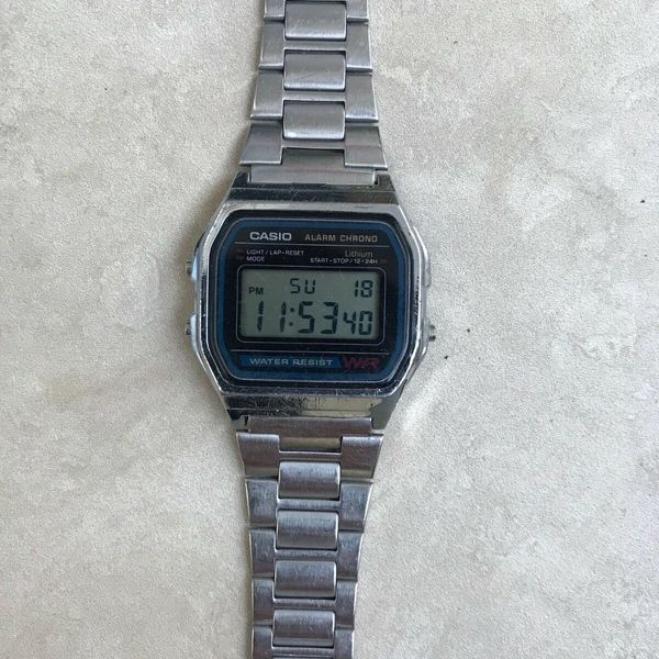 Casio Silver TONE STAINLESS STEEL Watch # S-515DV PreWorn Band needs to ...