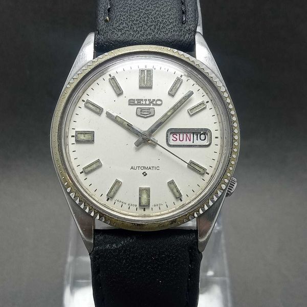 Montre Seiko 5 Automatique Vintage - Modèle 6309 Années 70, Boîtier Argenté, Occasion