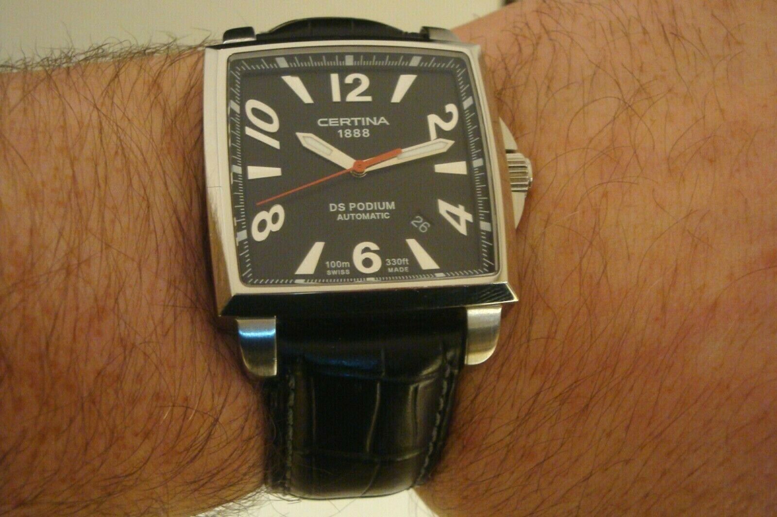 Certina DS Podium. Rare square Automatic. ETA 2824. Boxed. Swiss watch. Gents WatchCharts Marketplace