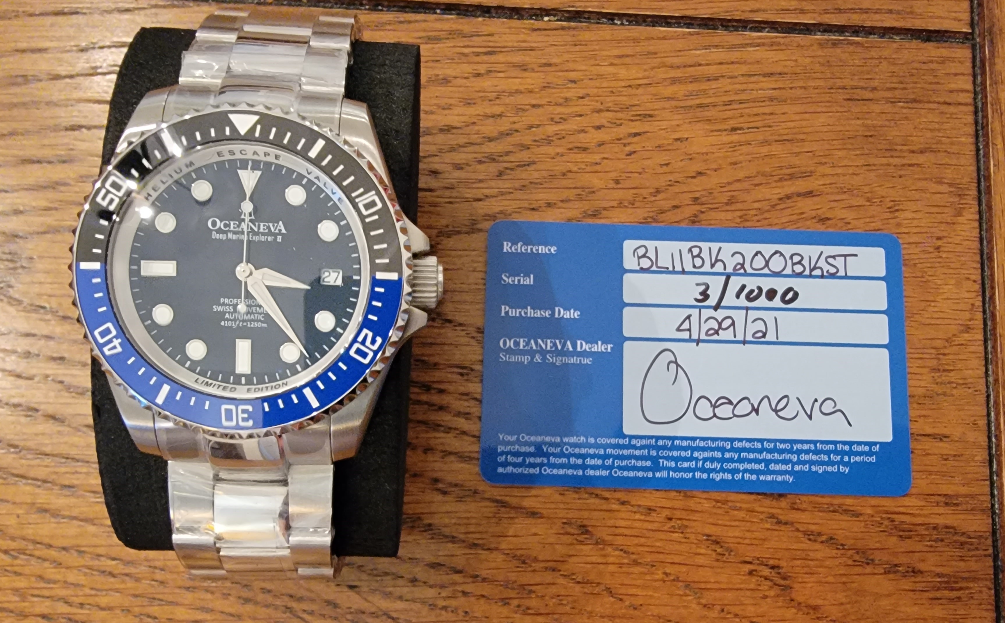 WTS Oceaneva Deep Marine Explorer II Pro Diver Limited Edition