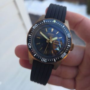 Blue Dial Submariner Diver Custom Build PADI Yacht Mod Seiko NH36