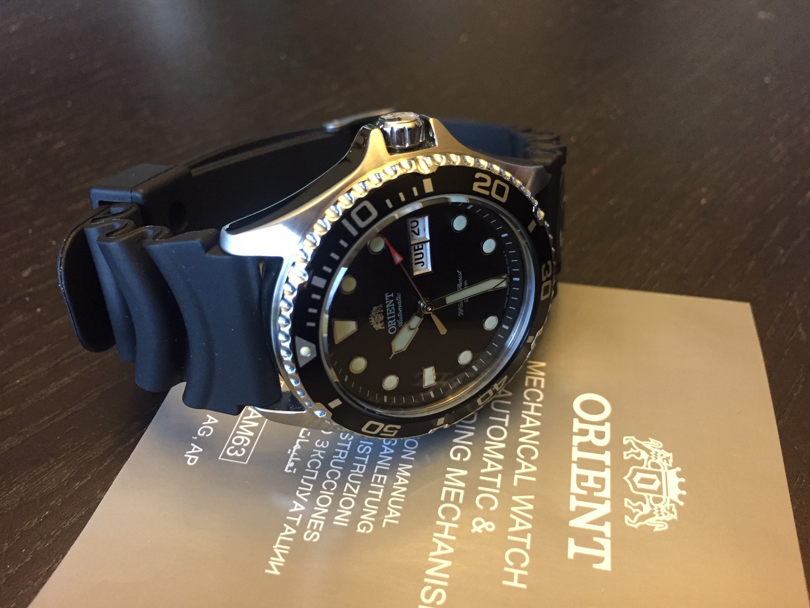 FS Orient Ray II Black Dial and Rubber Strap WatchCharts Marketplace