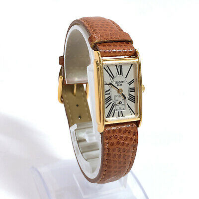 【稼働品】TISSOT レディースウォッチ A222K クオーツ TISSOT Watches A222K Quartz metal/leather Brown Women