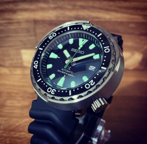 Seiko Tuna Mod Nh35 Automatic Watch Ceramic Bezel Wave Of Kanagawa