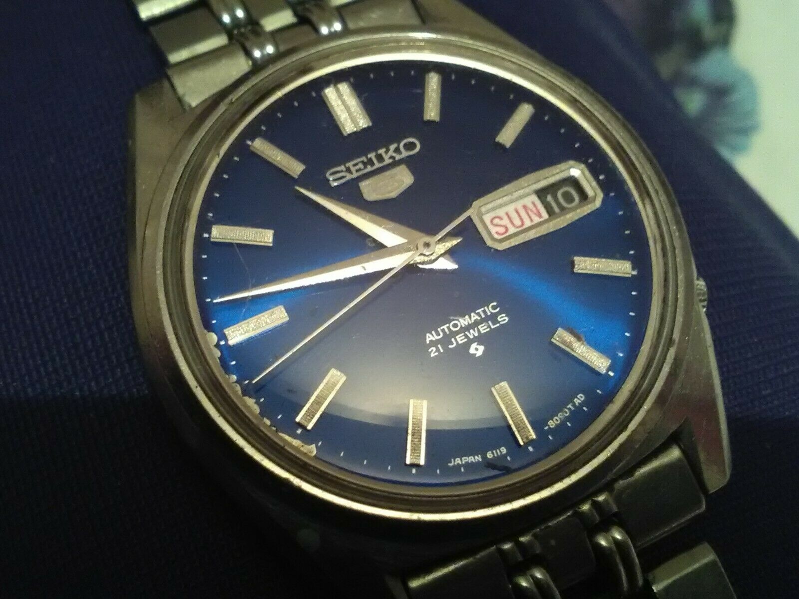 Vintage Seiko 5 Automatic Manual 21 Jewels August 1970 6119 Rare