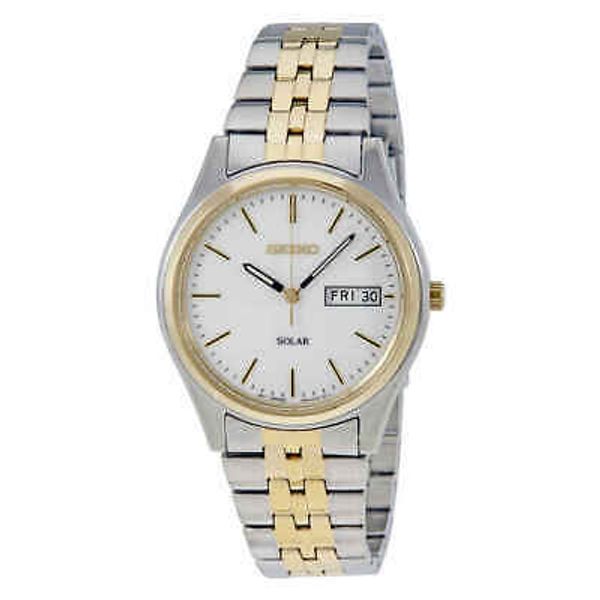 Seiko Solar White Dial Men's Watch SNE032 | WatchCharts Marketplace