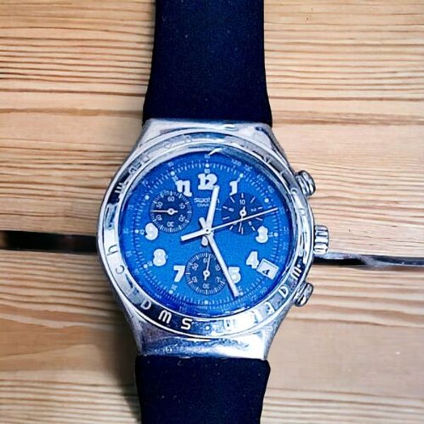 swatch chrono blu
