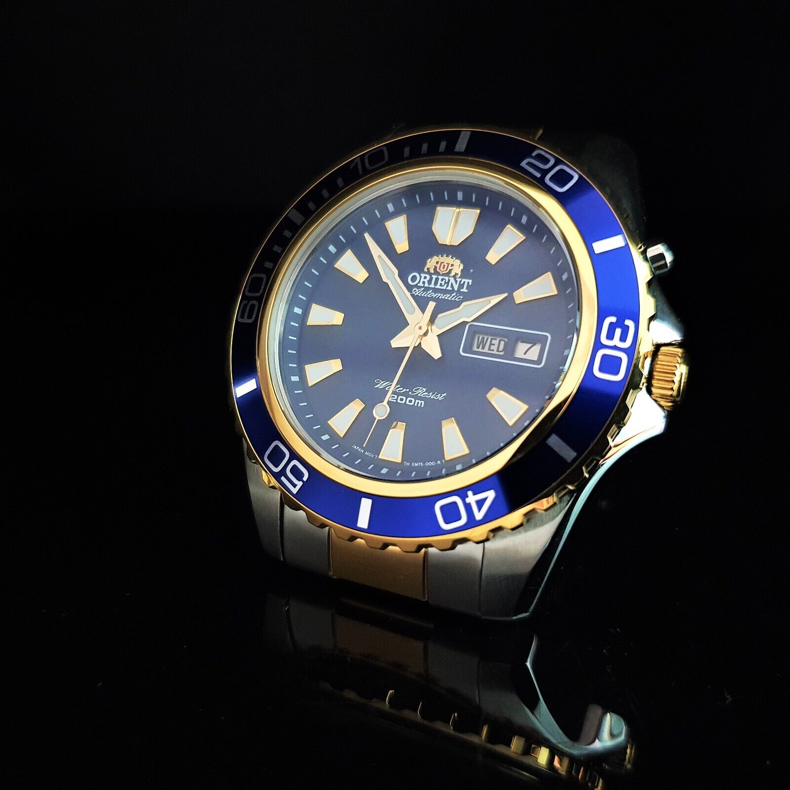 Orient MAKO XL Gold Japanese Watch Automatic 46943 Diver Men's