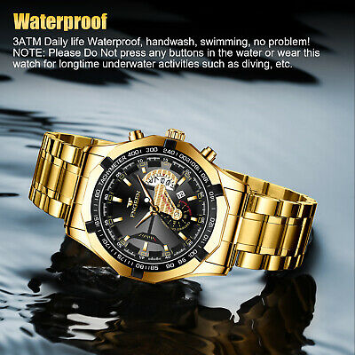 Waterproof Men Watch Relojes De shops Hombre Stainless Steel Quartz Classic Wristwatch