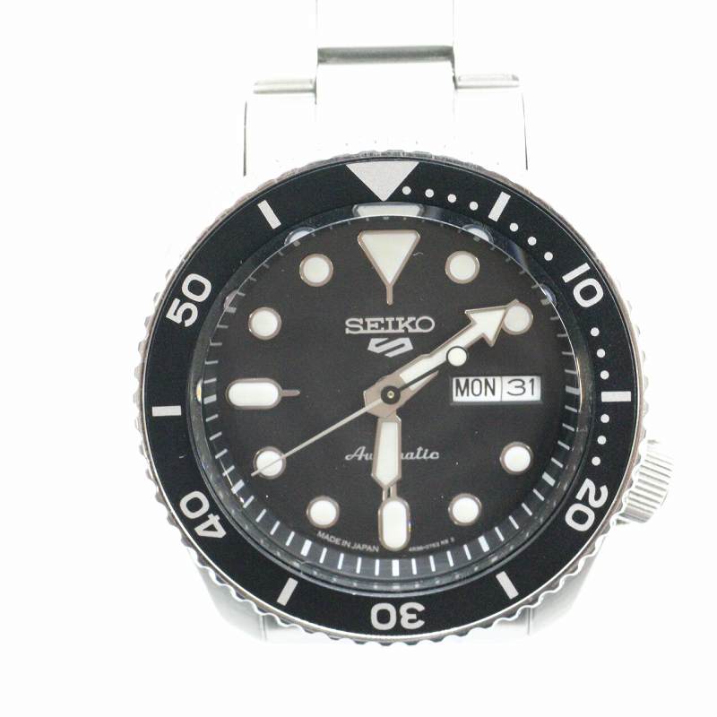 SEIKO Seiko 4R36 07G0 self winding automatic black x silver 5