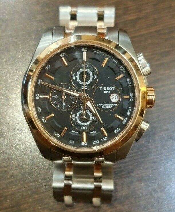 Used MEN S Tissot 1853 Rose Silver Chronograph Quartz With Date