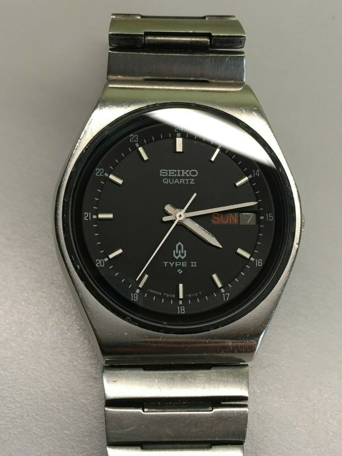 Vintage SEIKO 7546-8090 TYPE II quartz watch original new battery