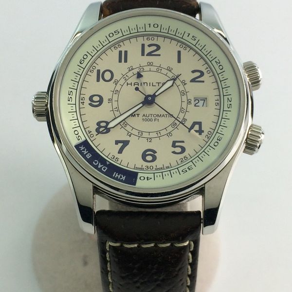 [Used] HAMILTON Selfwinding watch / H775250 / Khaki Skymaster UTC GMT