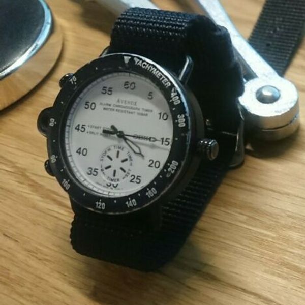 Seiko Avenue Alarm Chrono Timer Water Resistant WR10Bar 8M26-7030
