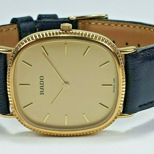 Rado 204.3610.2 Plaque G 10M Quartz Mens 30mm Gold Swiss