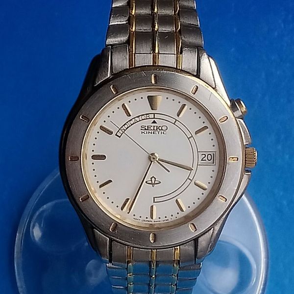 【SEIKO】セイコー キネティック5M42-OJ70 w/Video: Nice Looking 5M42 0J69 Seiko Kinetic Mens Watch