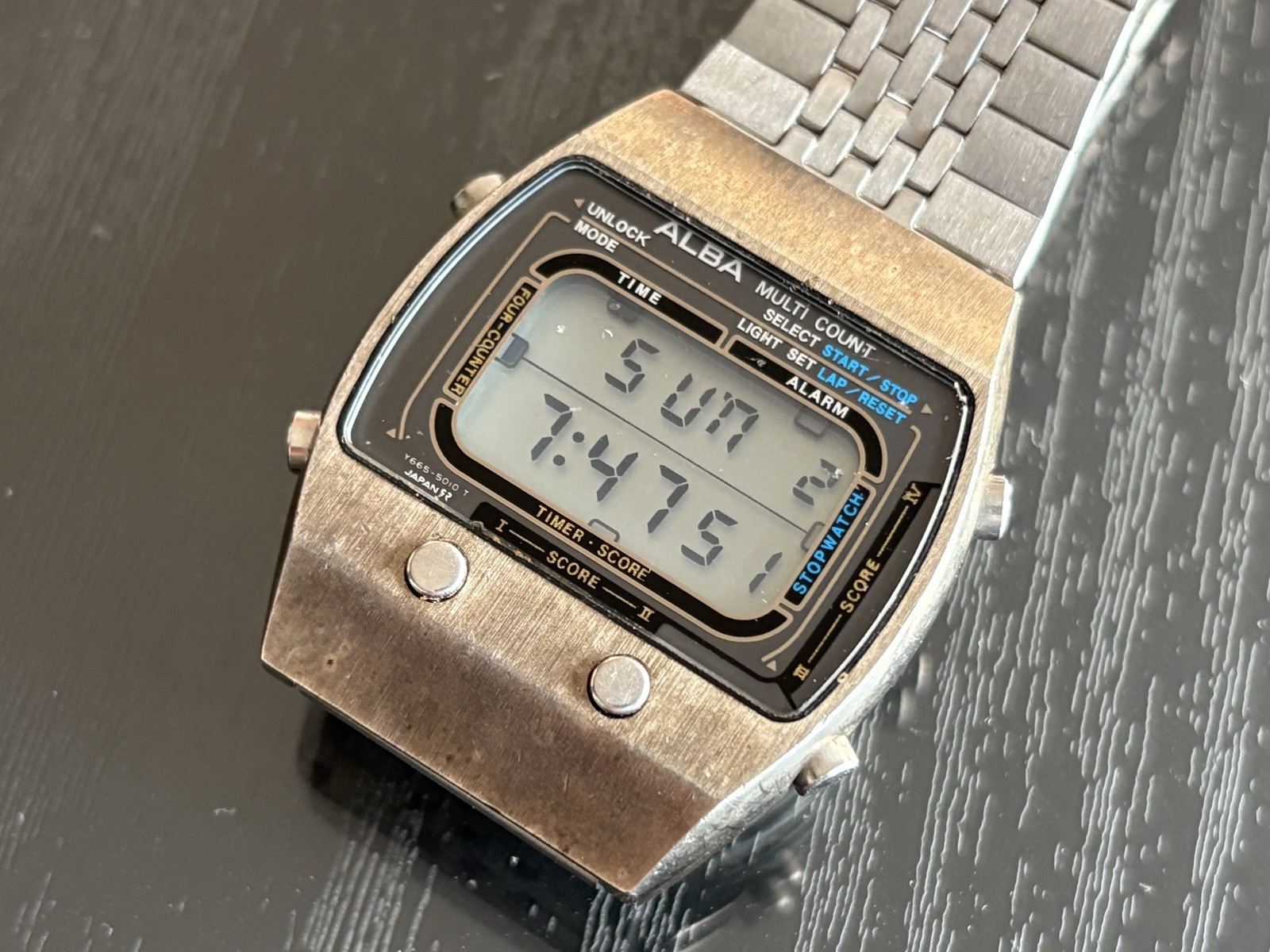 時計 SEIKO ALBA MULTI COUNT Y665-5030 RARE Seiko Alba Vintage Digital Watch Y665-5030 Multi Count