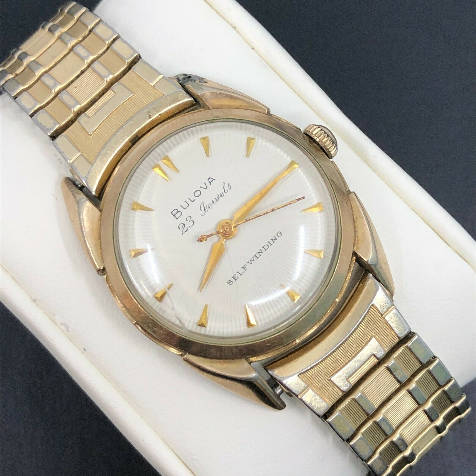 Vintage 1960 Bulova 23 Jewels Self Winding Automatic Men s Watch 10K RGP Bezel WatchCharts Marketplace